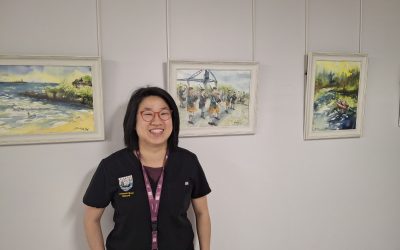 In the neighbourhood by Grace Chan, is the latest exhibition on the Staff Art Wall
